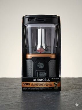 Duracell 3000 Lm Tripower-Lantern-Solar/Wirelles Chargind Open Box